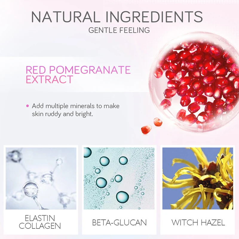 Свежая увлажняющая эссенция для лица с красным гранатом глубоко питает