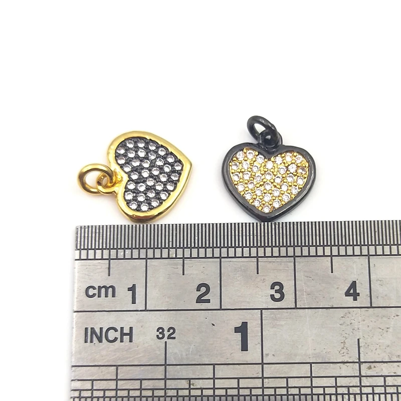 

5pcs Shiny Micro CZ Jewelry Tiny Heart Pendant Necklaces For Wonmen Delicate Pendants Gold Cubic Zircon Pendant Bridesmaid Gift