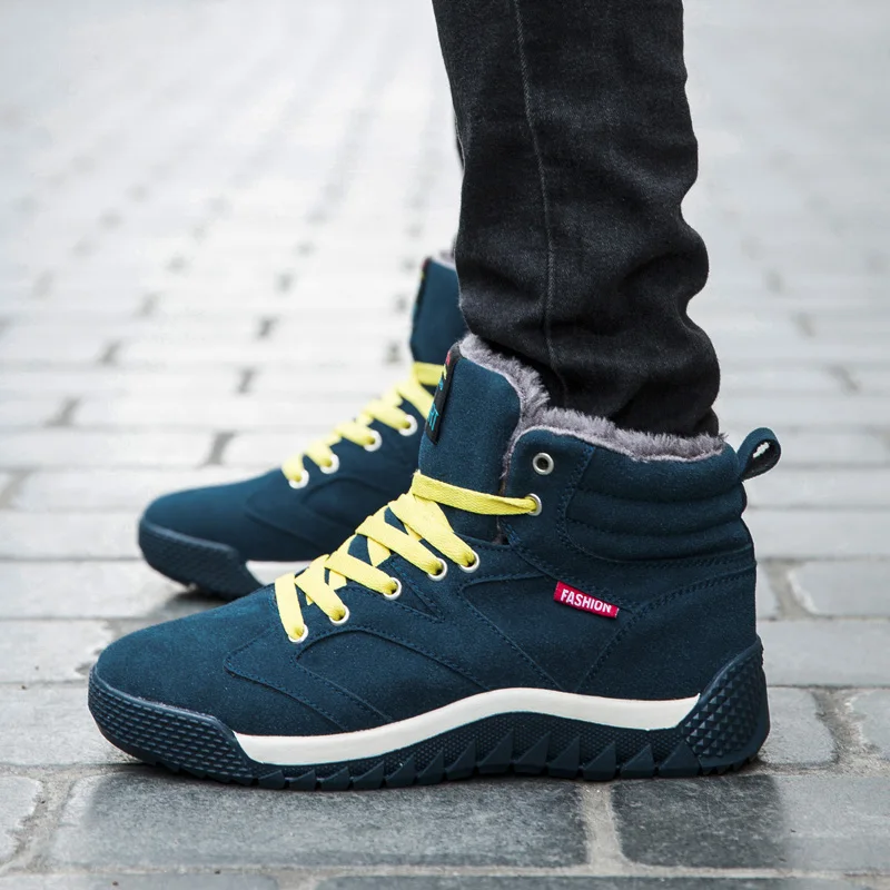 Hot Sale Plush Men Winter Snow Boot High Top Ankle Sneaker For -30 Degree Warm Casual Shoe Walking Shoes |