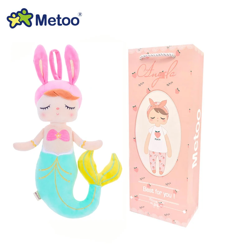 1624-1-4box В коробке Metoo Кукла Kawaii плюшевая мягкая плюшевая животные детские игрушки для девочек и мальчиков на день рождения Рождество Кролик Анжела - Цвет: 1624-1-4box