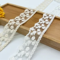 3 8cm lace trims edge fabric hollow mesh embroidery flowers diy handmade lolita clothing skirt decorative material accessories