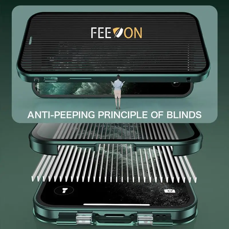 Feeon®Противоскользящий двухсторонний чехол с пряжкой для iPhone 11 12 PRO MAX X/XS/XR