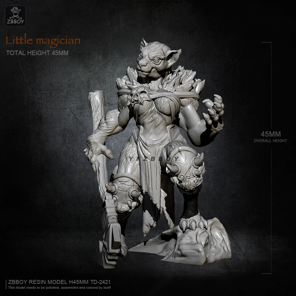 

45MM Resin figure kits lion model TD-2421