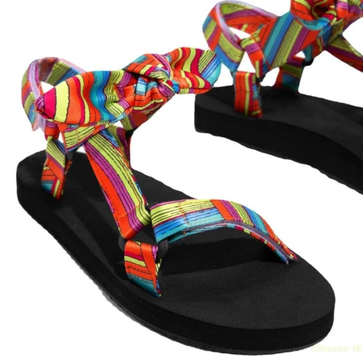 

2021 summer new women sandals large size beach flat bow sandals female outdoor wild color ms slippers