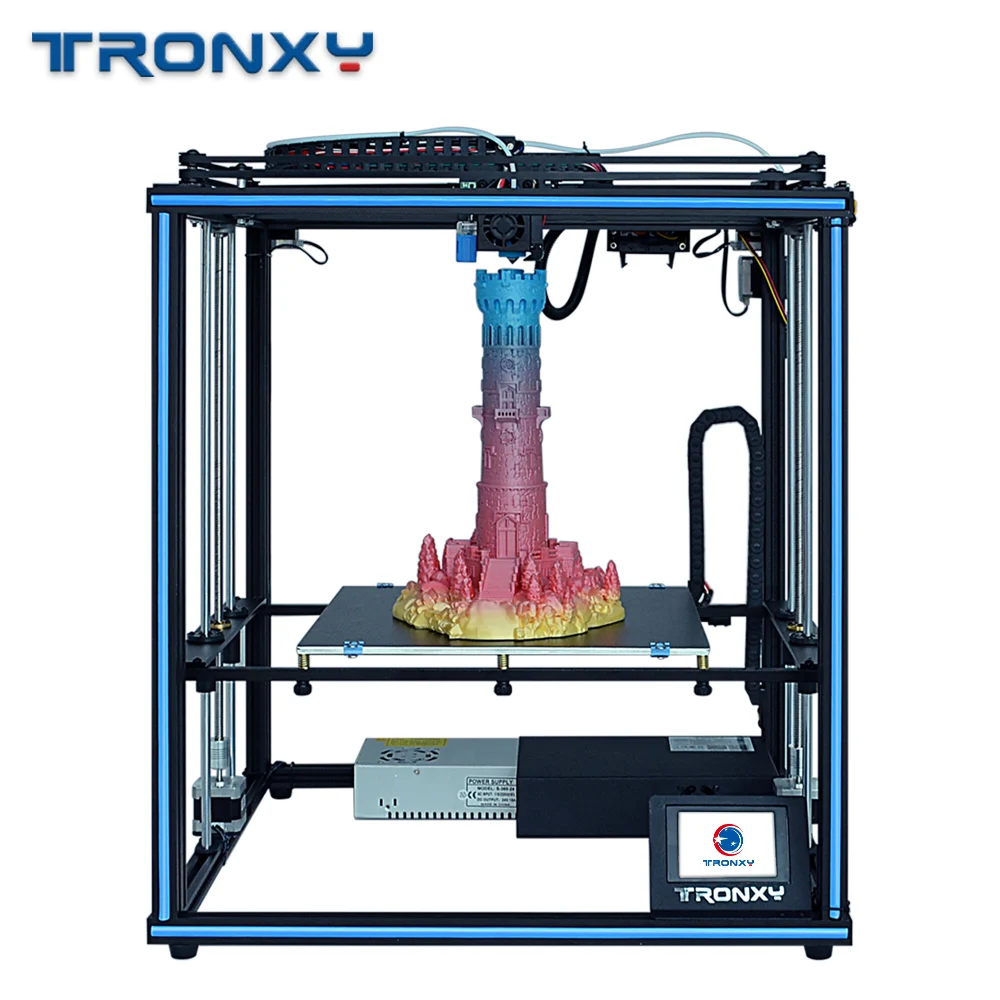 

Tronxy 3D Printer kit 3.5 inches LCD Touch Screen DIY 0.4mm nozzle high precision Auto leveling with size 330x330x400mm X5SA