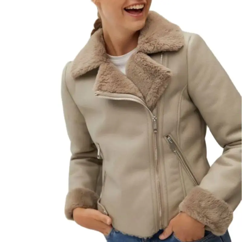 Новинка 2021 женские зимние толстые куртки из искусственной кожи с воротником меха