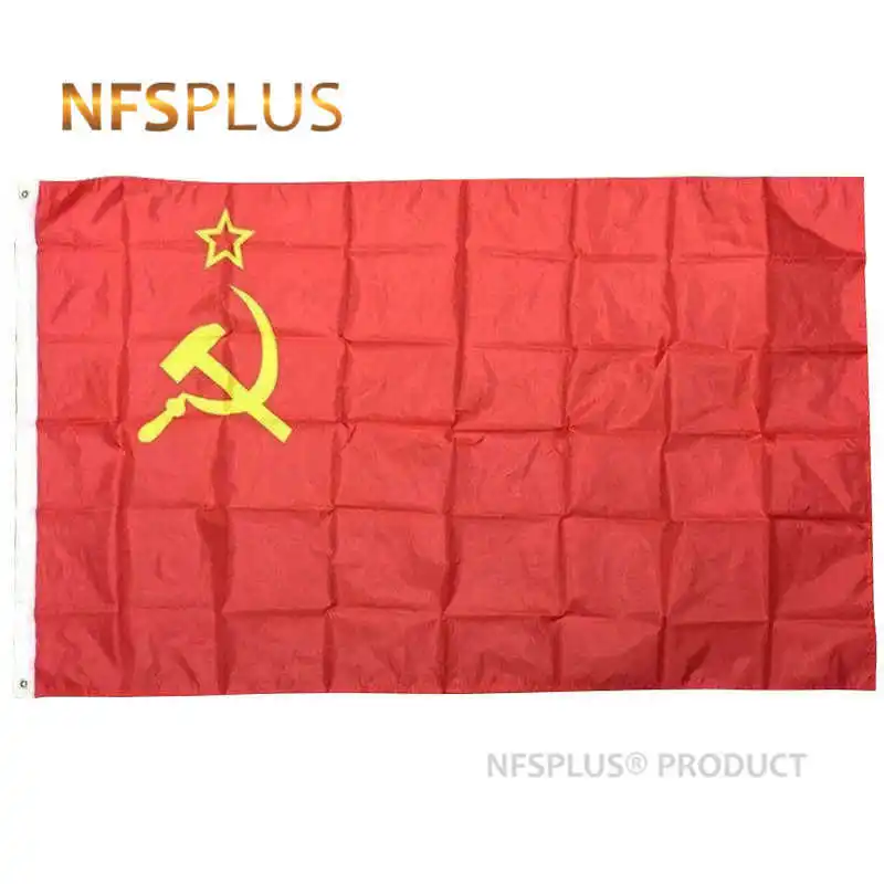 

Russian Flag USSR CCCP Russia 90x150cm Polyester Hammer and Sickle Printed Union of Soviet Socialist Republics Flags and Banners