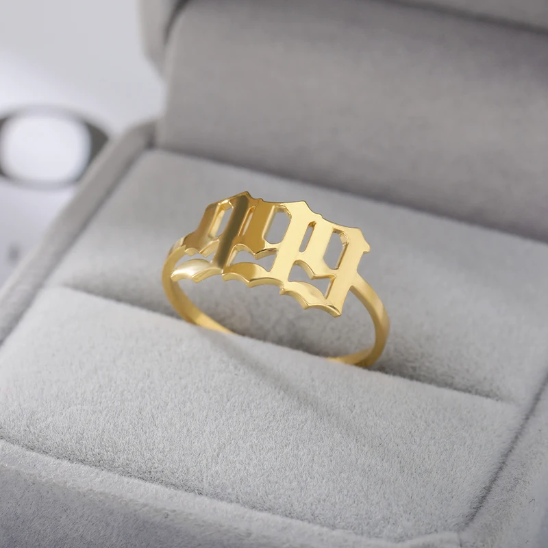 

111 222 333 444 555 666 777 888 999 Angel Number Rings For Women Stainless Steel Adjustable Ring For Lover Birthday Gift