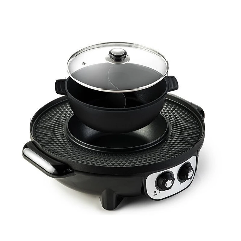 Съемный Электрический горшок машина для барбекю 2200 Вт антипригарная