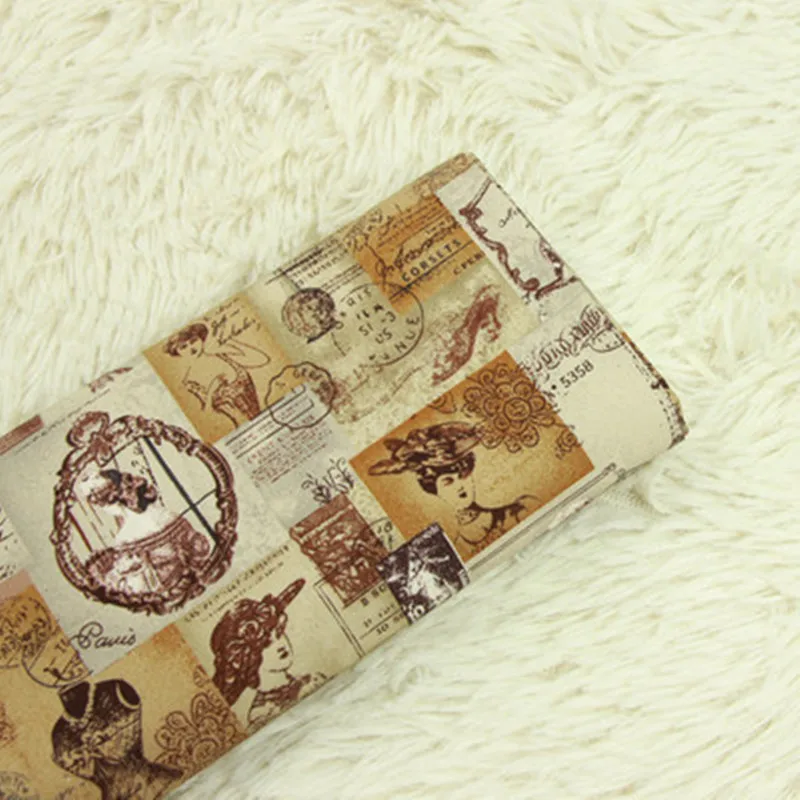 Половинная тонкая хлопковая ткань в ретро стиле с принтом людей Северной Европы