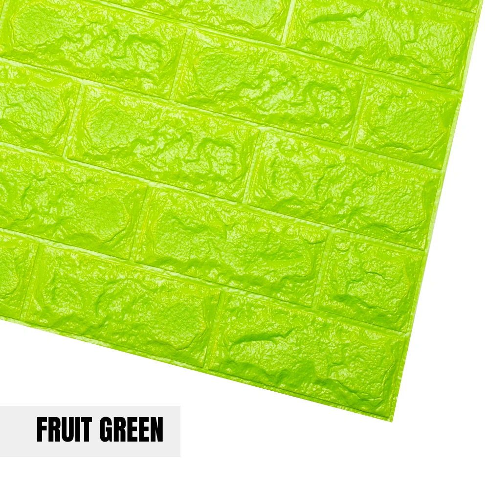 Green 70*77 см DIY 3D кирпичные настенные наклейки, украшение для дома, декор для гостиной, спальни, пенопластовые самоклеящиеся обои, художественные настенные наклейки для дома - Цвет: Green