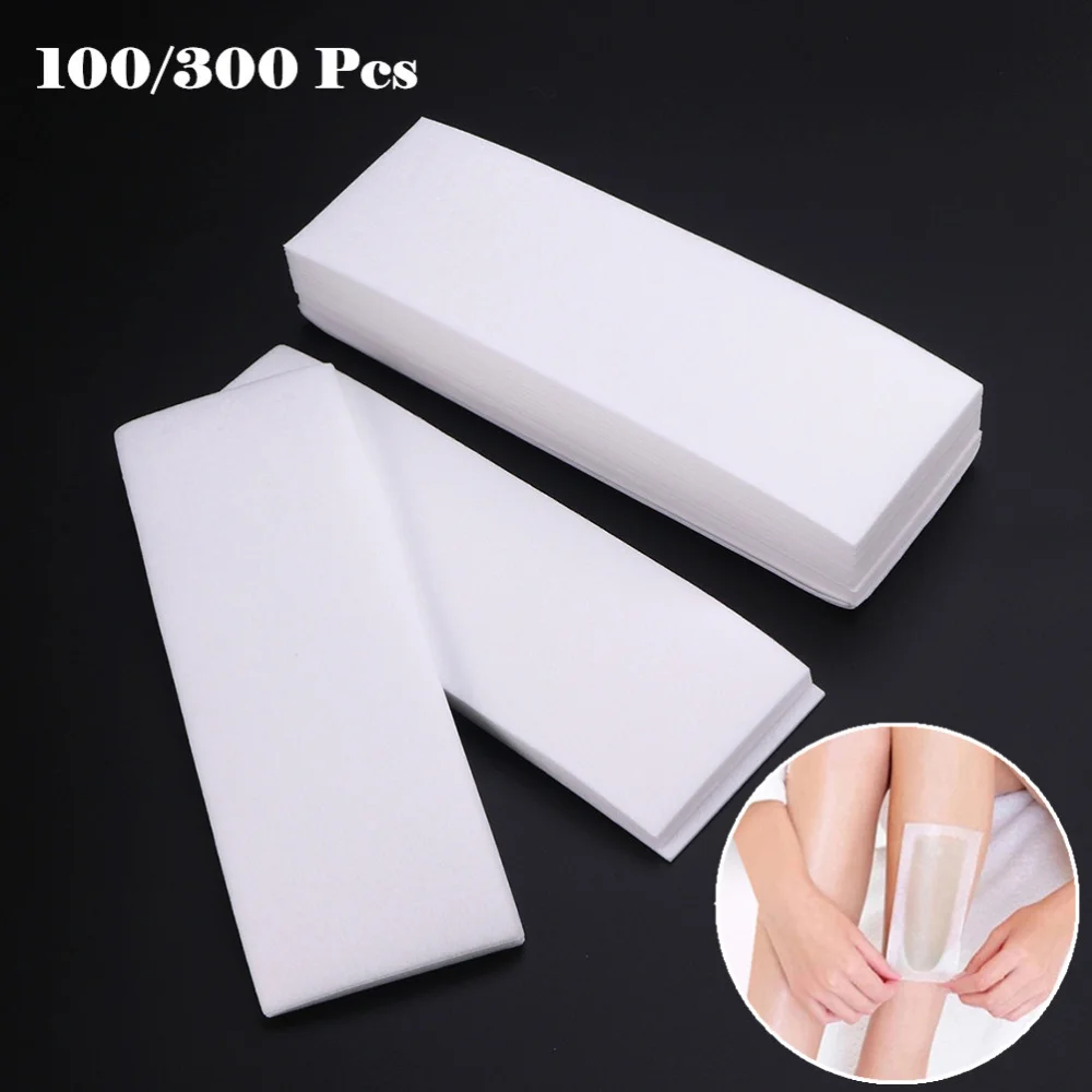 

100pcs Professional Facial & Body Hair Removal Wax Strips Paper Depilatory Nonwoven Epilator