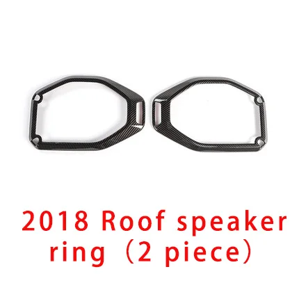 

For Jeep Wrangler 2018-2020 carbon fiber Roof speaker ring molding trim 2pcs
