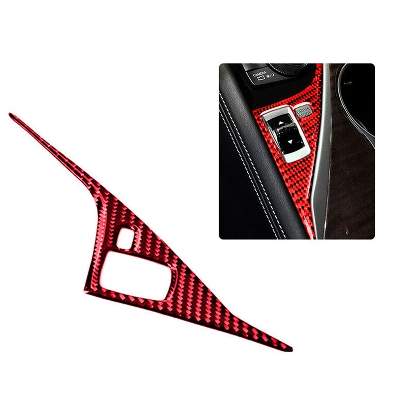 

Car Red Carbon Fiber Interior Gear Shift Drive Panel Cover Trim for Q50 Q60 2014-2019