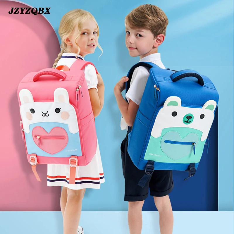 Школьная Детская сумка JZYZQBX с мультяшными животными-Рюкзак Детские школьные рюкзаки для девочек и мальчиков школьные рюкзаки