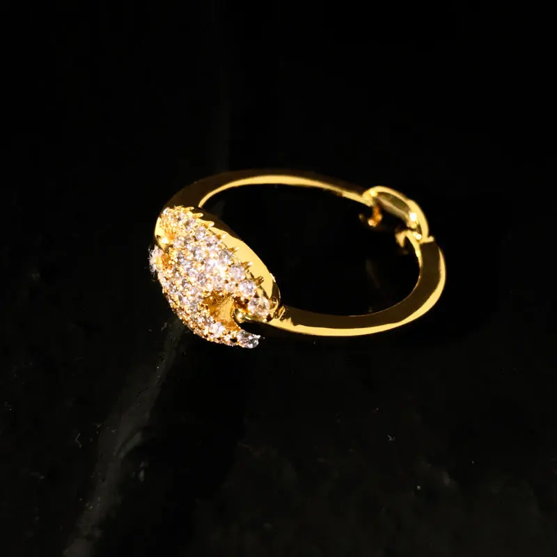 

s925 sterling silver new golden yellow sailor ring piece ring female fashion shell ring high-end design sense of bohemian style