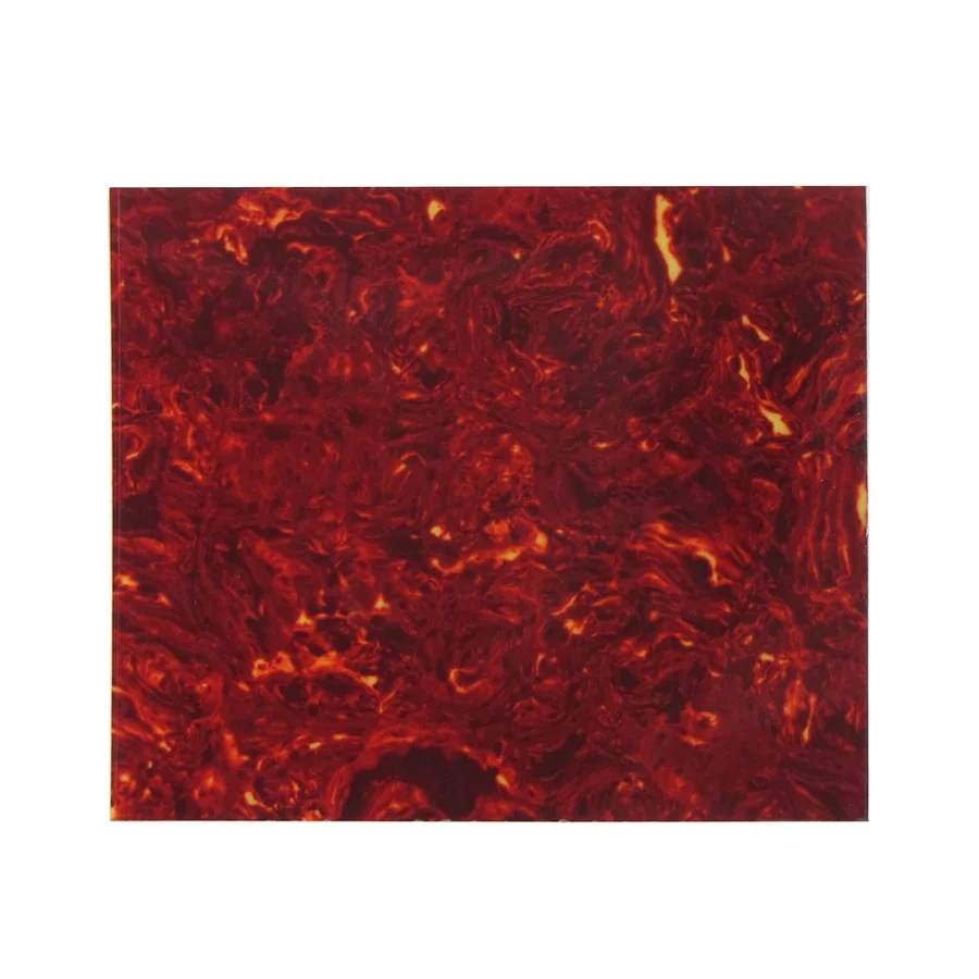 Red Tortoise Shell 1 шт Акустическая гитара накладка пустой лист самоклеющиеся царапины пластины 200*175*0,65 мм, доступно 6 цветов - Цвет: Red Tortoise Shell