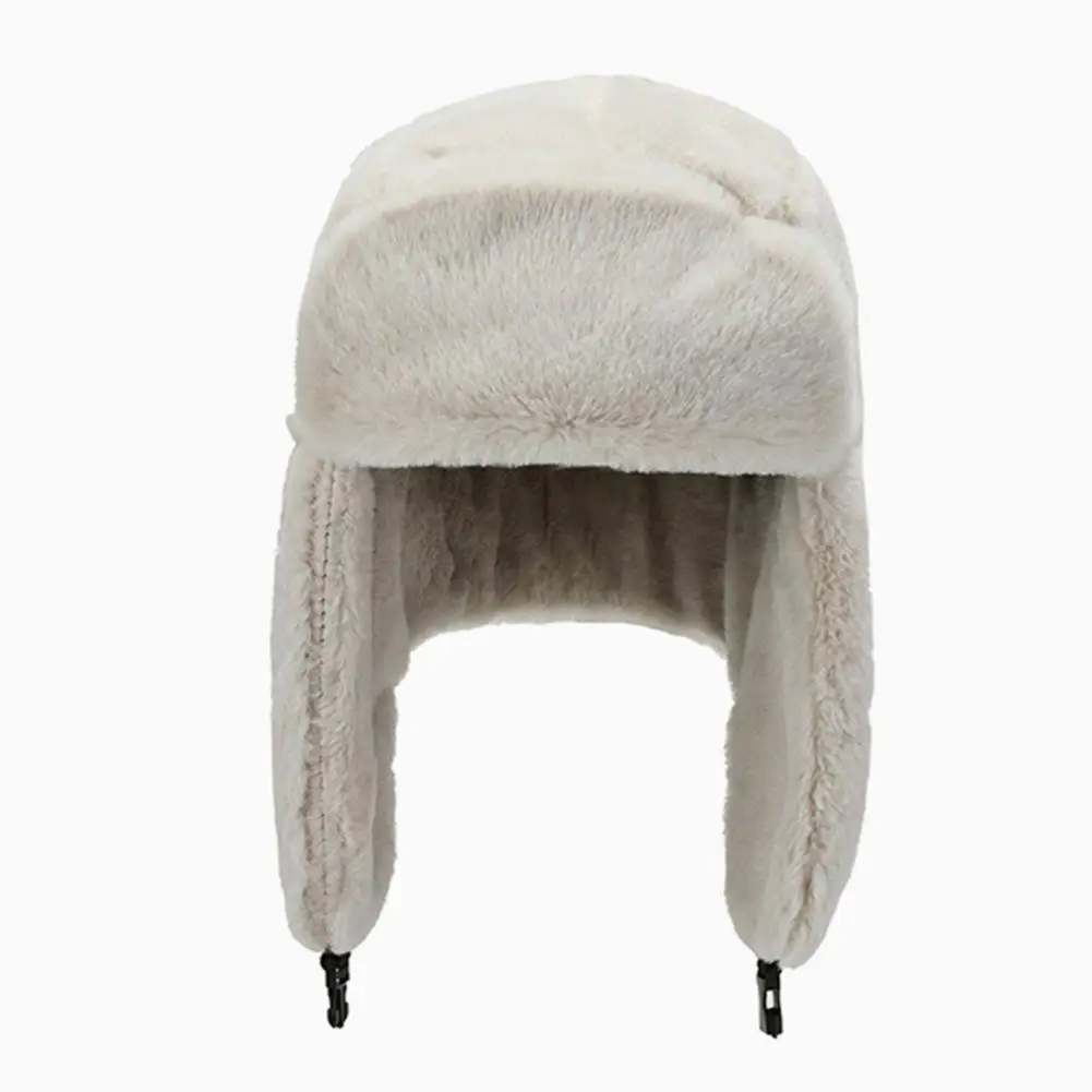 

Women Hat Solid Color Lady Soft Warm Pure Color Ear Flap Hat Hat for Dating
