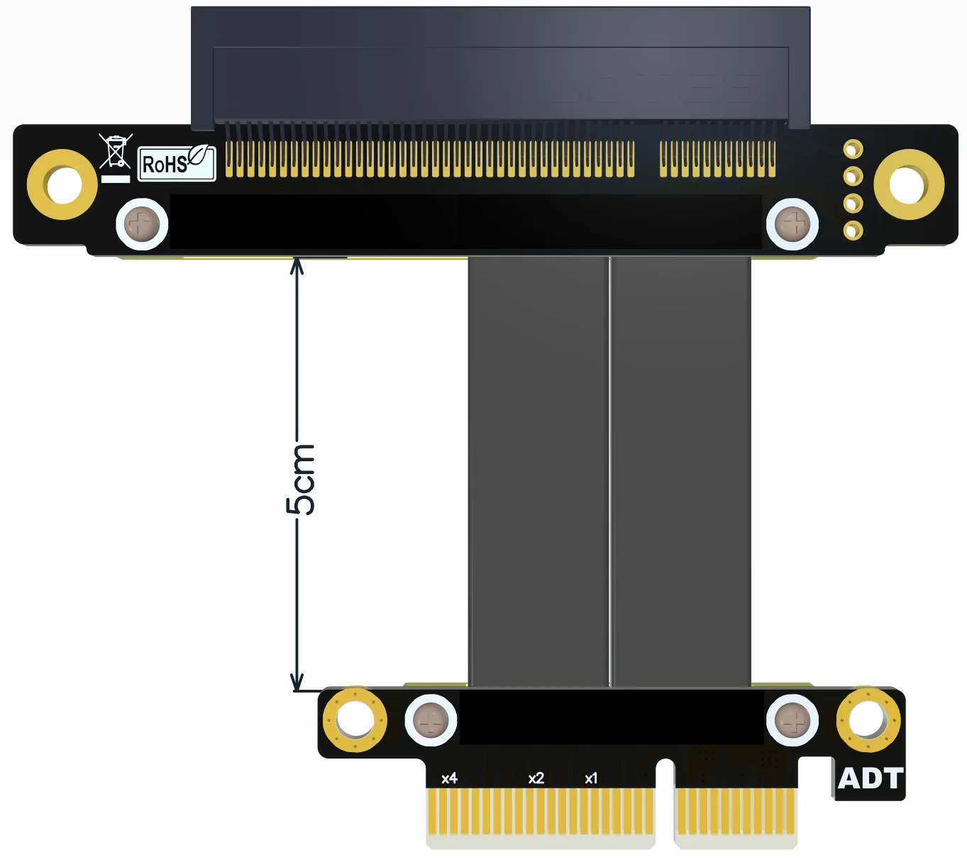 

PCI-E x8 Extension Line Transfer x4 pcie 4x to 8x Support Network Card SSD Hard Disk Cable