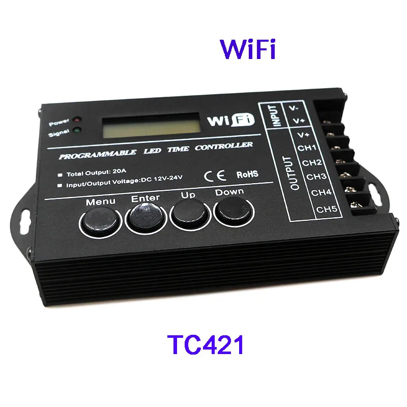 Программируемый RGB светодиодный контроллер TC420/TC421 с временем 12 В/24 В постоянного