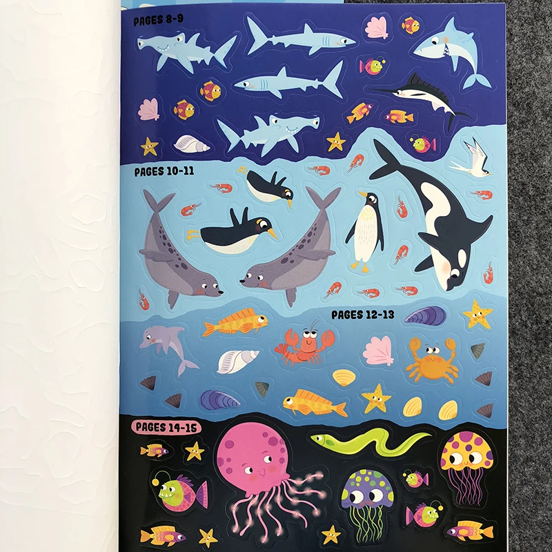 Детский сад детская раскраска и граффити наклейка книга фокус на