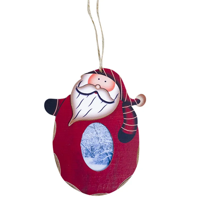 Снеговик деревянные декоративные элементы деревенская Новогодняя фоторамка