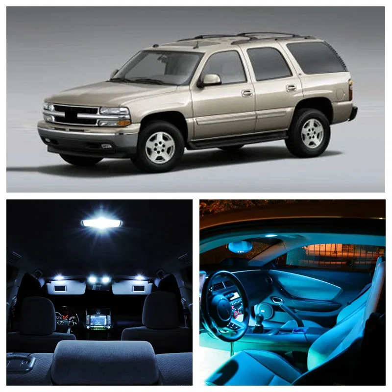 10 шт. белые ледяные синие светодиодный лампы светильник 1998 2006 Chevy Chevrolet Tahoe