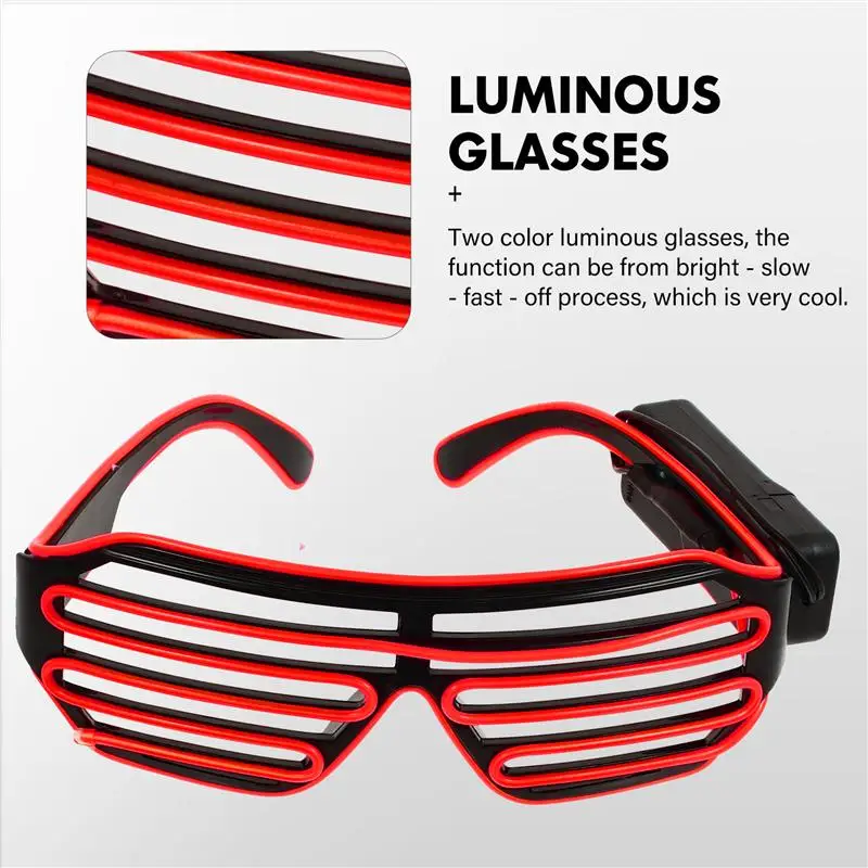 

1 Pair of Party Luminous LED Glasses Prop Nightclub Dancing Eyeglasses