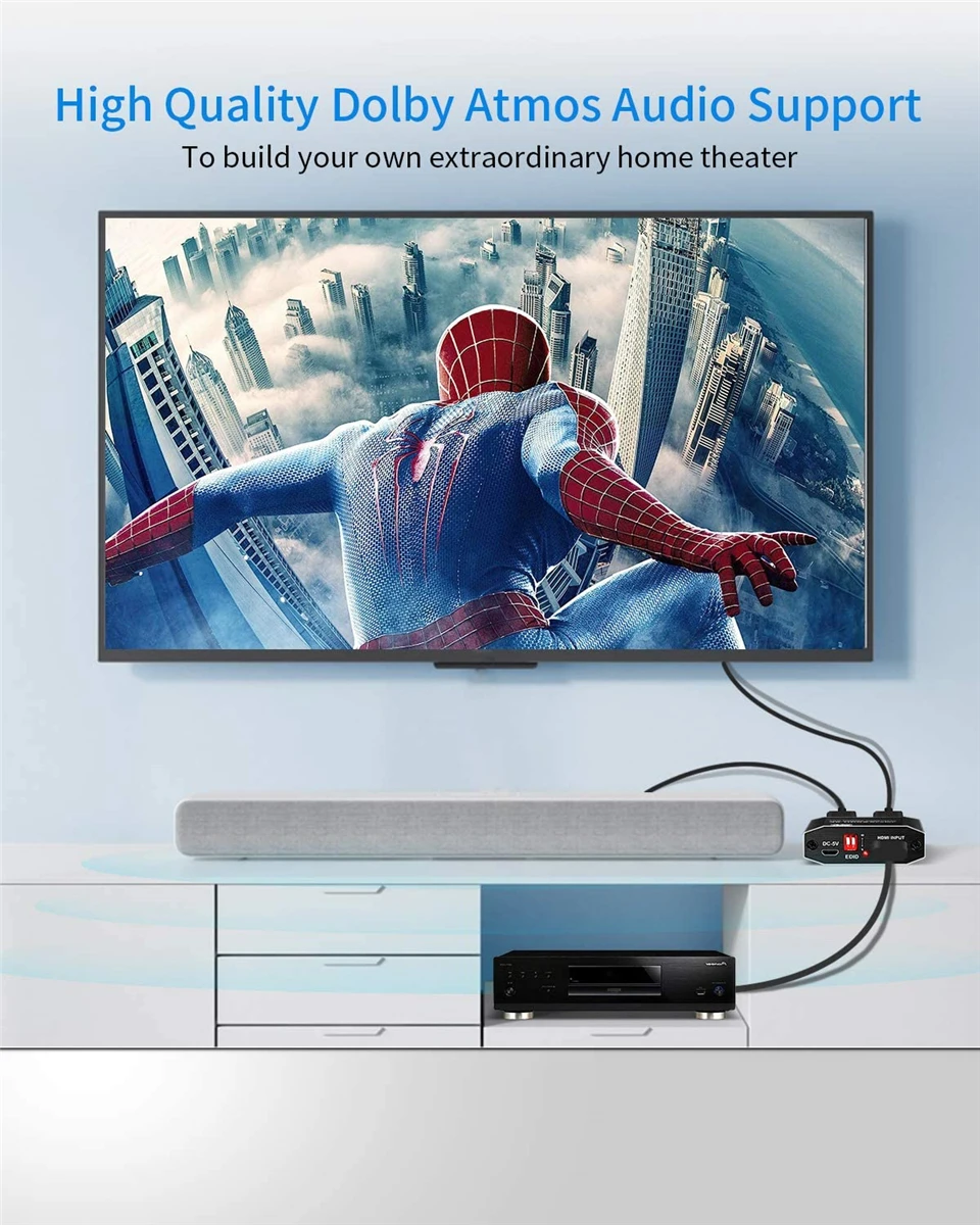 2020 4K 60Hz HDR HDMI 2.0 Splitter 1x2 Splitter HDMI 2.0 4K Support HDCP 2.2 UHD HDMI Splitter 2.0 Switch Box For PS4 Projector
