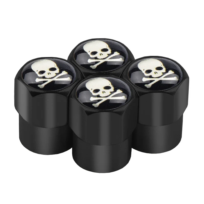 4 шт./упак. череп логотип Автомобильная эмблема пылезащитный колпачок для шины