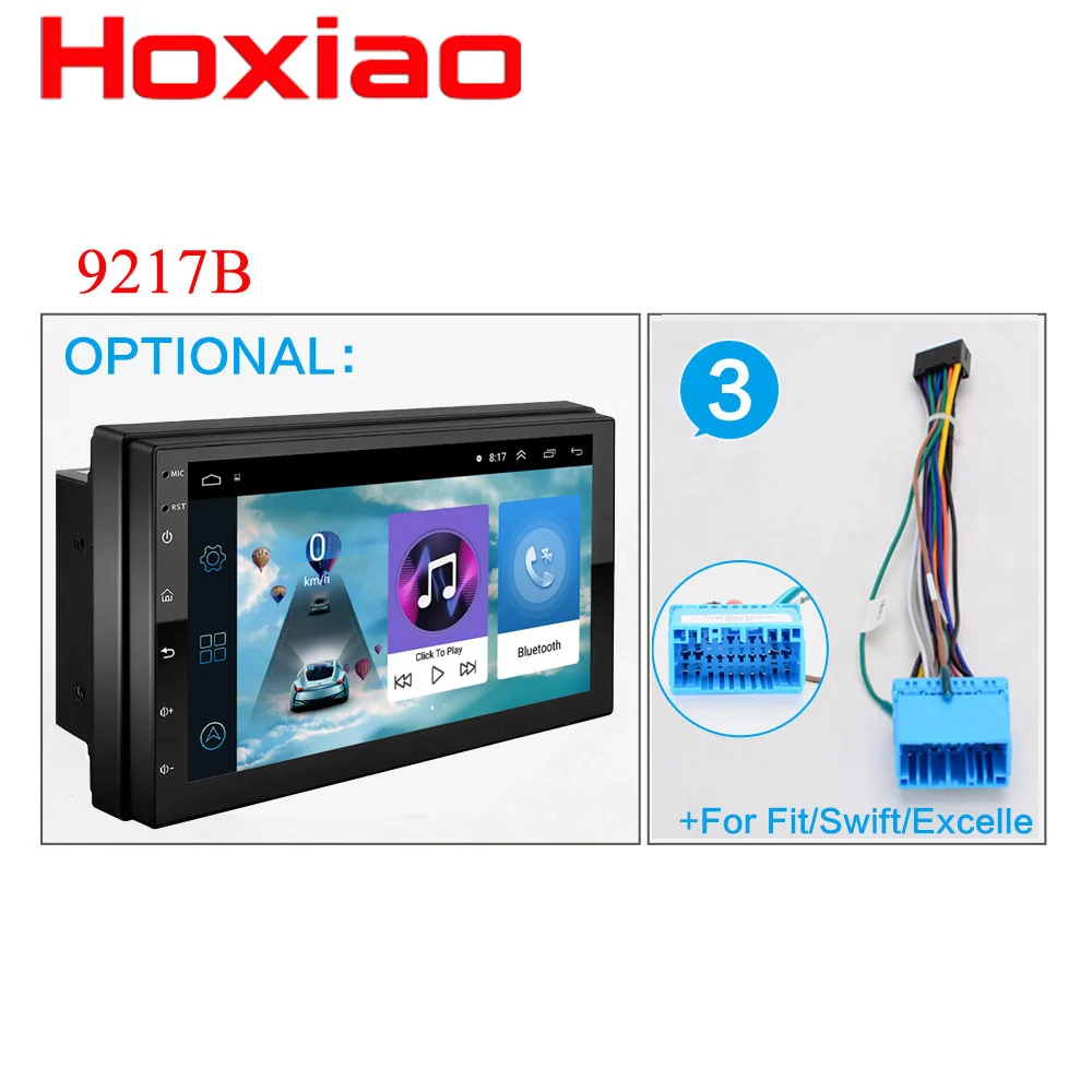 Серый Hoxiao 2 DIN 7 дюймов Android 8,1 сенсорный экран автомобильный мультимедийный плеер Bluetooth gps WiFi навигатор FM радио плеер автомобильная камера - Цвет: Серый
