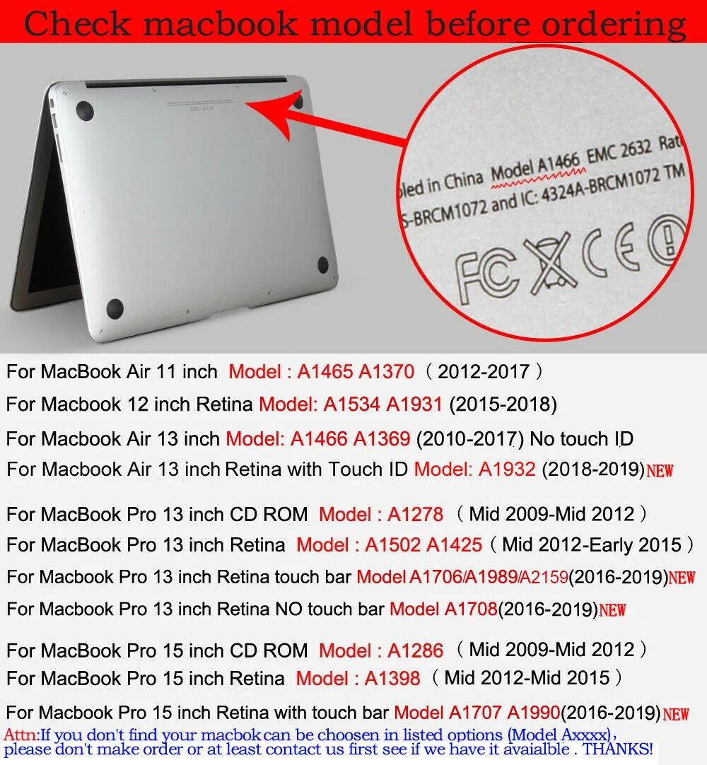 Пластиковый жесткий чехол + для клавиатуры MacBook Pro сенсорная панель 13 15 Retina 12