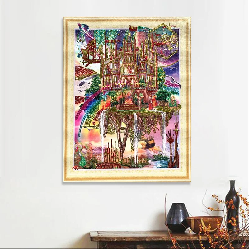 Алмазная живопись Meian 5D DIY алмазная вышивка Город воздуха мозаика специальной