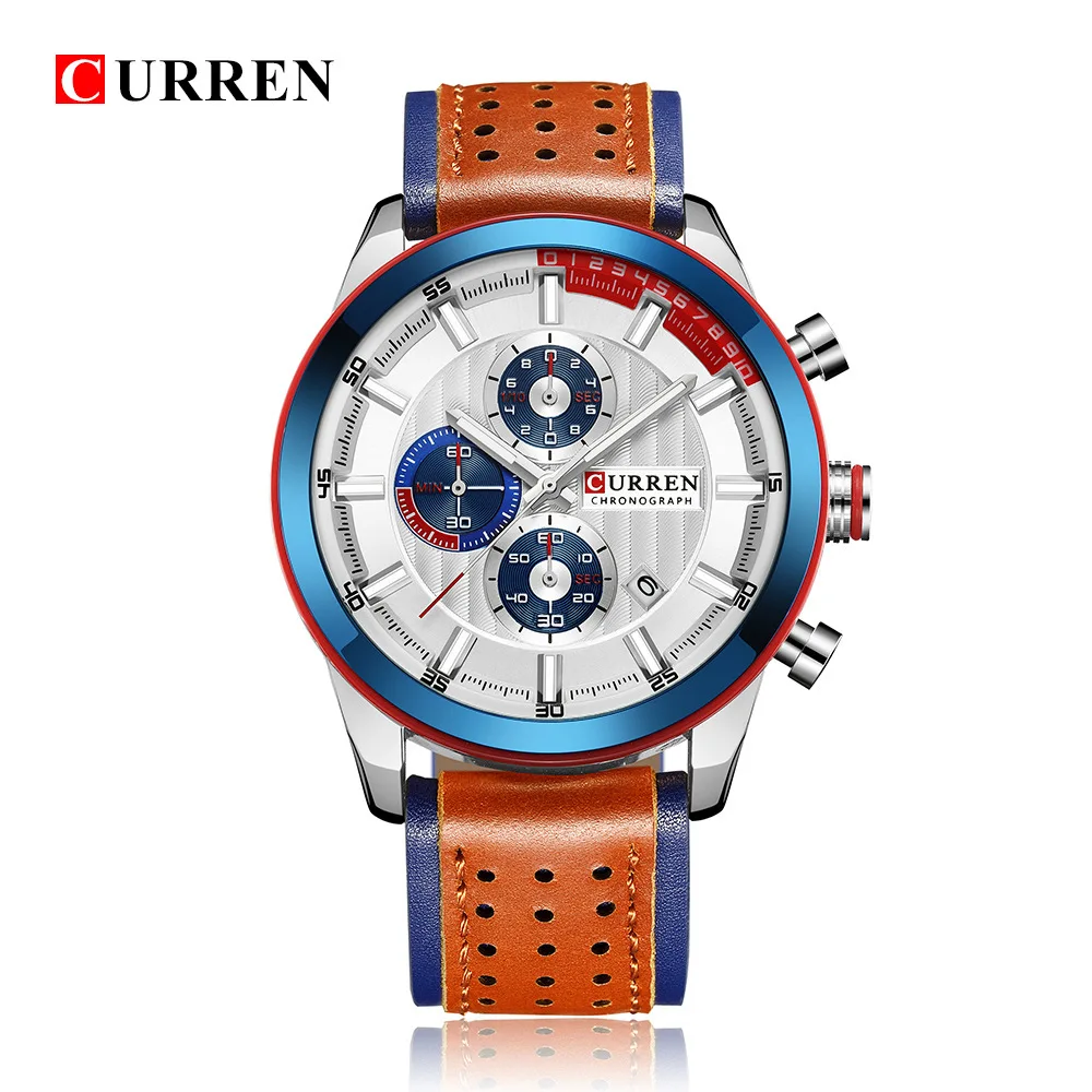 

Men's multi-function six-pin quartz waterproof watch Business casual men's watch 8292