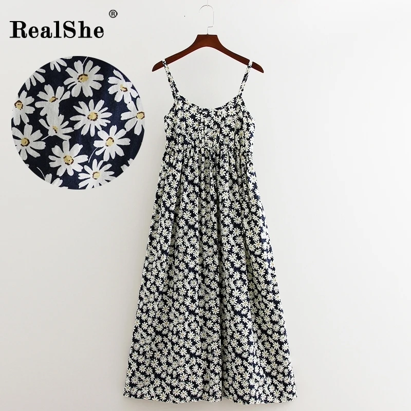 RealShe, женское вечернее платье, длинное, летнее, бохо платье, без рукавов, цветочный принт, пляжное платье, туника, макси платье, сарафан, Vestidos De Festa