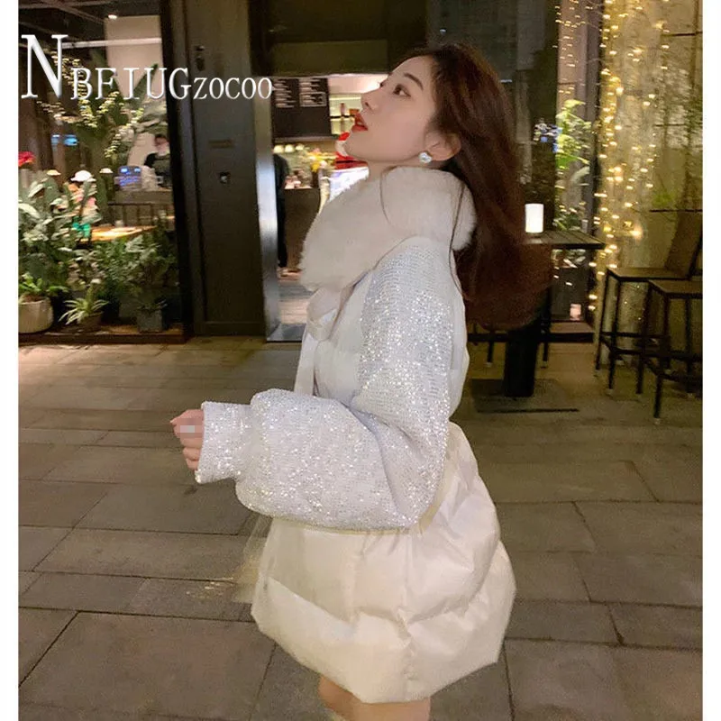Winter Women Parkas Fluff Collar 2020 New Korean Loose Fashion Female Coat