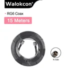 RG6 5D 15 метров с низкой потерей коаксиальный кабель 50ohm N папа к N Мужской Соединительный кабель для повторитель сигнала мобильного телефона