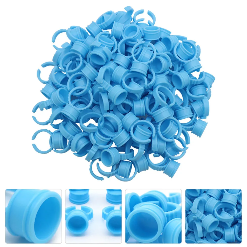

200pcs Disposable Ink Ring Cups Microblading Pigment Glue Rings Cups