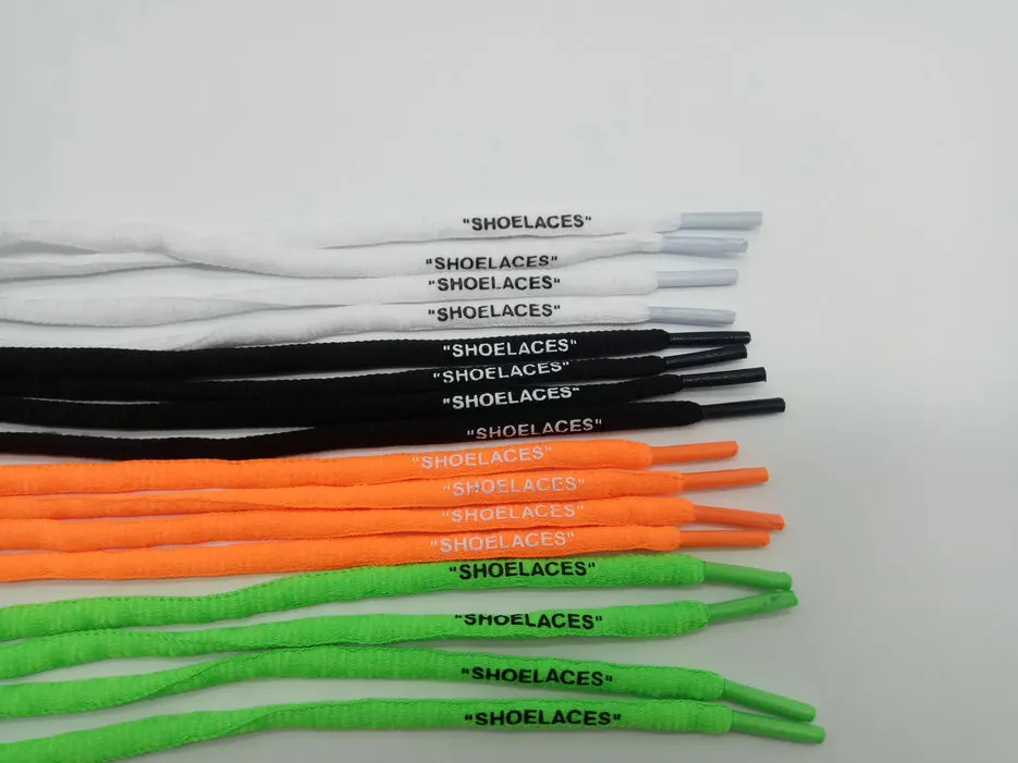 Vierodis синий фиолетовый светло OW подписанные шнурки для белой молнии с принтом