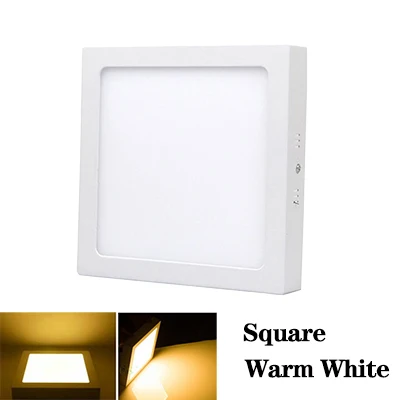 Warm White Square AC85-265V светодиодный потолочный светильник ультра-тонкая стильная потолочная лампа 6 Вт 12 Вт 18 Вт 24 Вт Светодиодный светильник Акриловая водонепроницаемая лампа - Цвет корпуса: Warm White Square