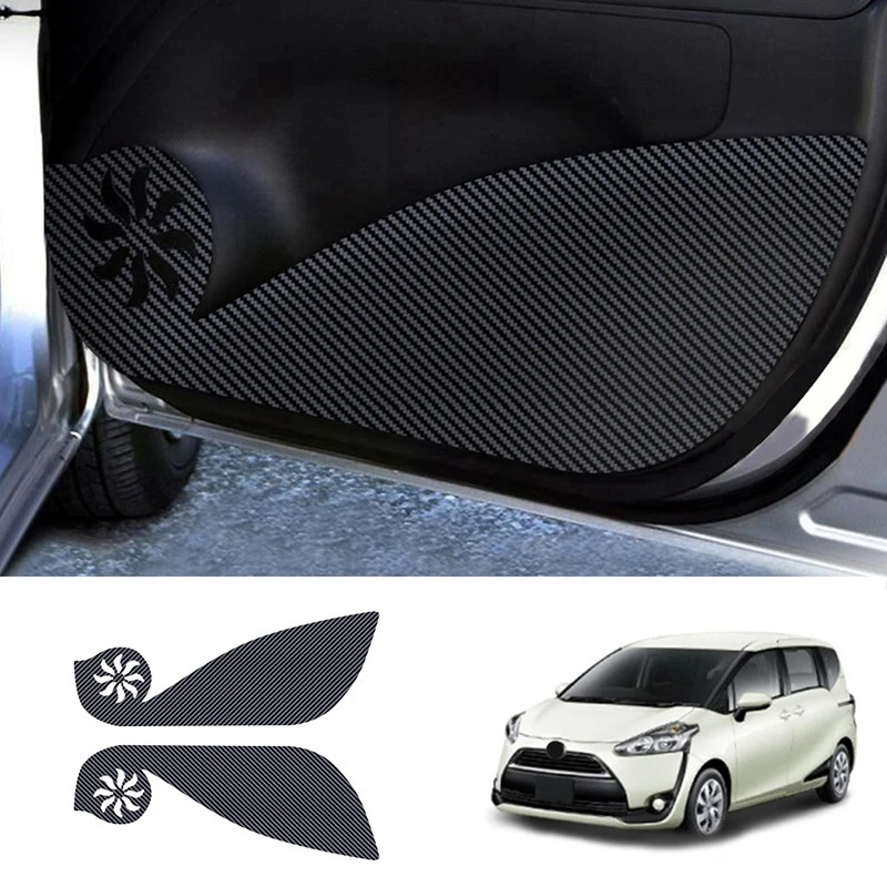 

2 шт., защитный коврик из углеродного волокна для Toyota Sienta 2015-2021