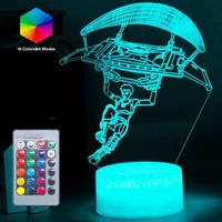 3d battleroyale night light vision effect led nightstand lights nursery babe sleeping lamp remote control 16 colors birthday