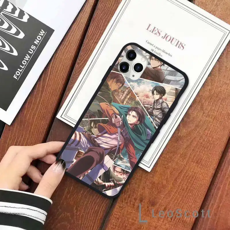 

Anime Attack On Titan Levi Ackerman Phone Case for iPhone 11 12 pro XS MAX 8 7 6 6S Plus X 5S SE 2020 XR