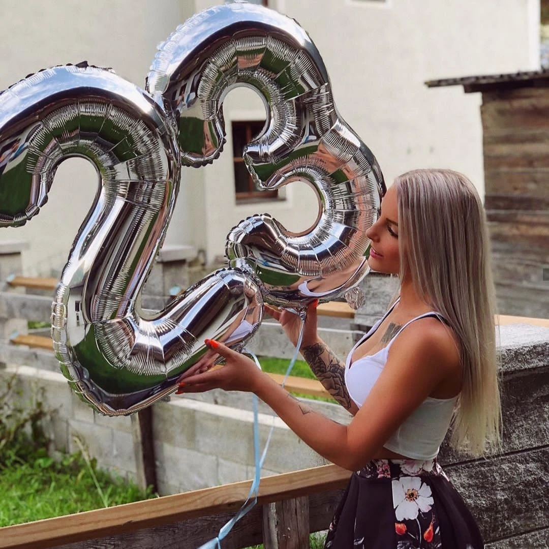 1 шт. 40 дюймов розовые, золотые, серебряные номер Фольга воздушные шары День рождения украшения дети Свадебные украшения наборы; детский душ Globos