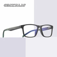 crixalis square blue light blocking glasses men tr90 flexible optics reading black frame computer gaming eyewear male uv400