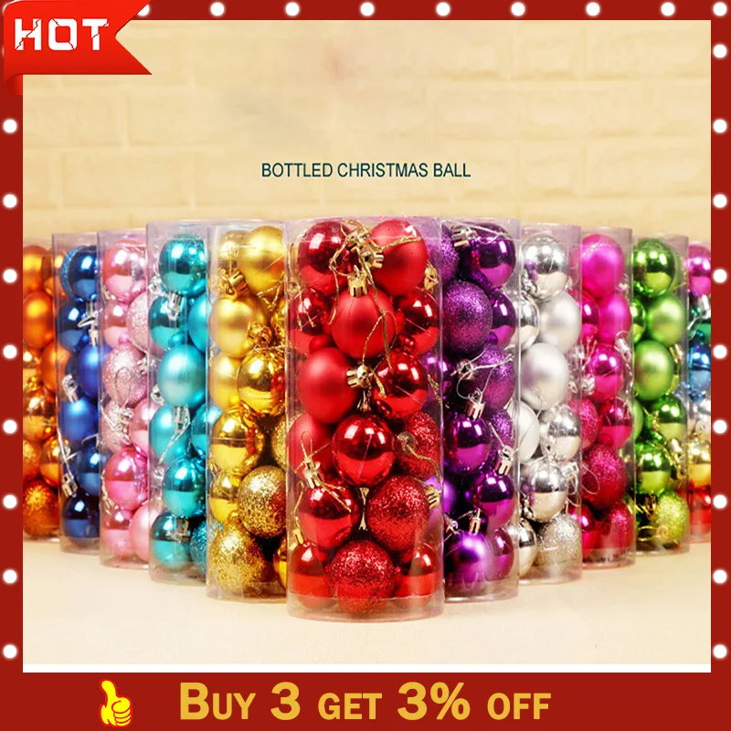 Xmas Tree Decoration Top Christmas Xmas Tree Ball Bauble Hanging Home Party Ornament Decor Navidad Ornements De Noel G91024
