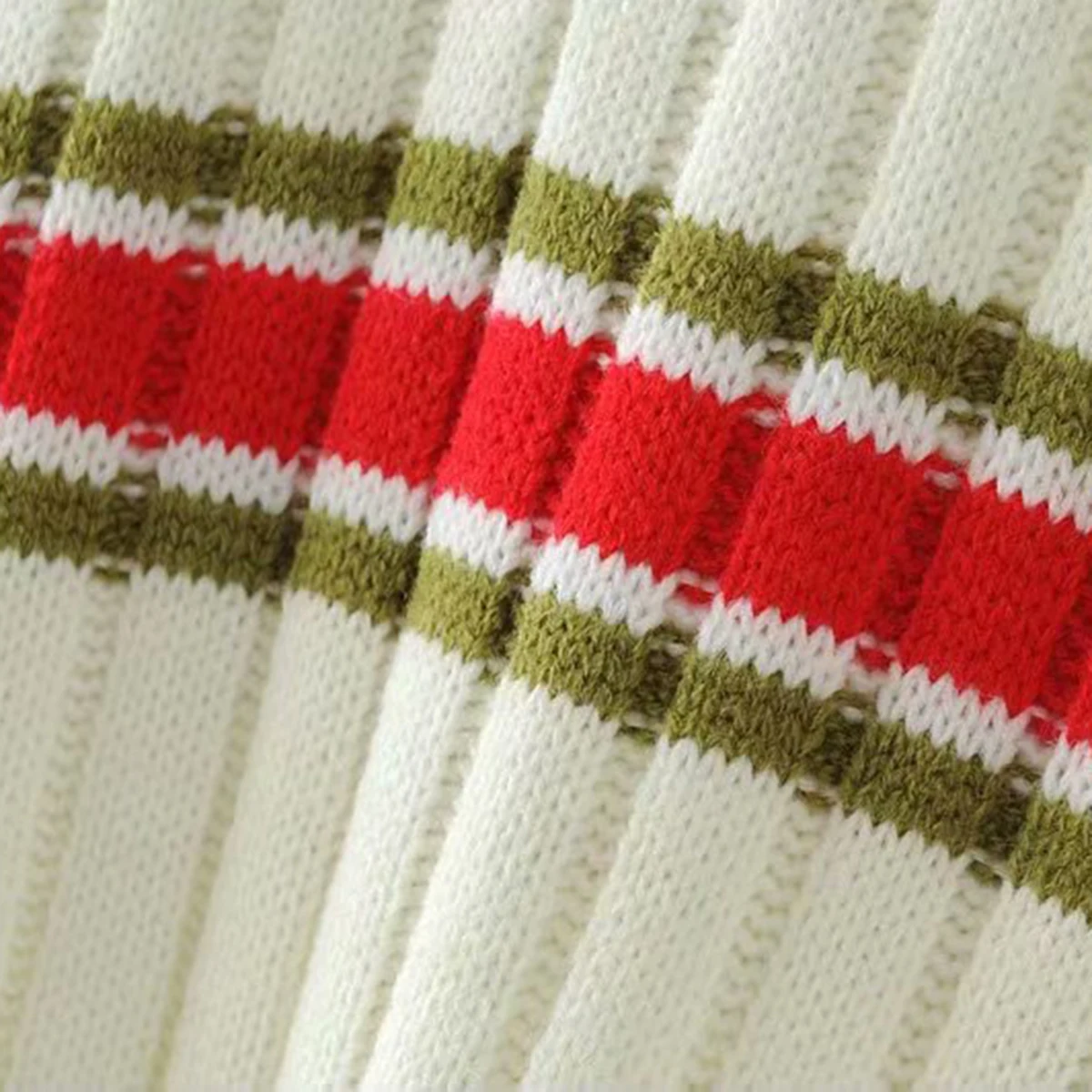 

Vintage Striped Loose Knitted Sweater Women Autumn Winter Casual Long Sleeve Crop Tops Retro Chic Streetwear Oversize Sweaters