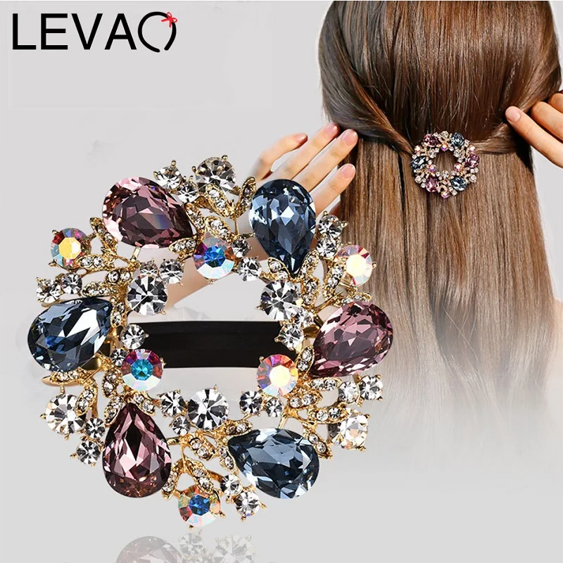 LEVAO 2021 New Arrival Crystal Headband Diamond Alloy Hair Bands Women Girls Hair Accessories Fashion Korean Hair Clip Accessori