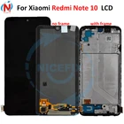 ЖК-дисплей AMOLED для Xiaomi Redmi Note 10, сенсорный экран с дигитайзером и рамкой для Redmi Note 10, дисплей M2101K7AI, M2101K7AG, ЖК