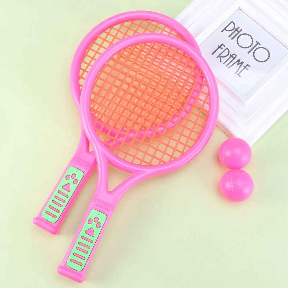 

1 Pair of Children's Tennis Racket Kids Badminton Rackets Game Props for Kindergarten Primary School (Size Random Colo